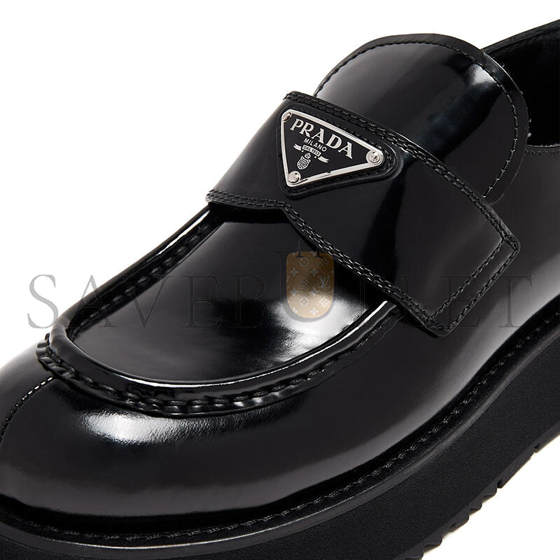 PRADA BRUSHED LEATHER LOAFERS 1D510N